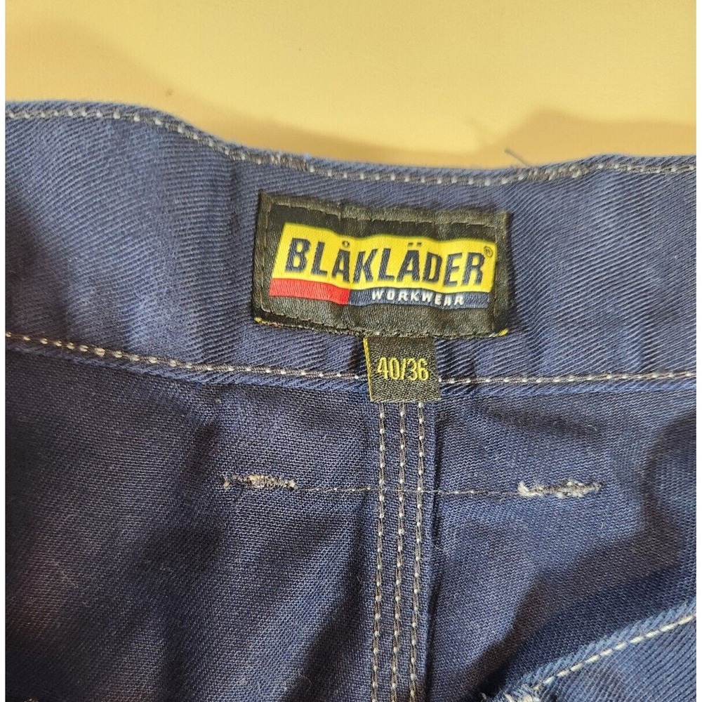 Blaklader Pants Mens‎ 40x35 Blue FR Flame Resistant HRC2 Cargo Utility Weld Work